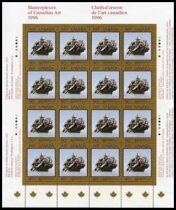 1996 Canada Sc #1602 sheet of 16 - 50¢ Bill Reid, Haida Gwaii Spirit - MNH Cv$40