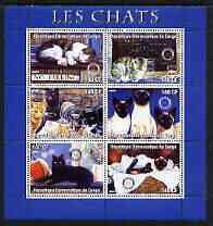 CONGO KINSHASA - 2003 - Domestic Cats #2 - Perf 6v Sheet - MNH - Private Issue