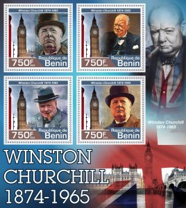 Stamps. Winston Churchill 2024 year 1+1 sheet perforated NEW