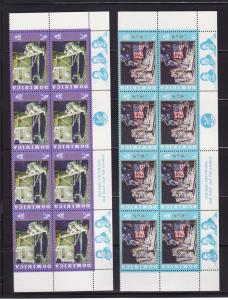 Dominica 291-292 Blocks of 8 MNH Space (B)