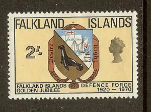 Falkland Islands, Scott #191, 2sh Defense Force Badge, MH