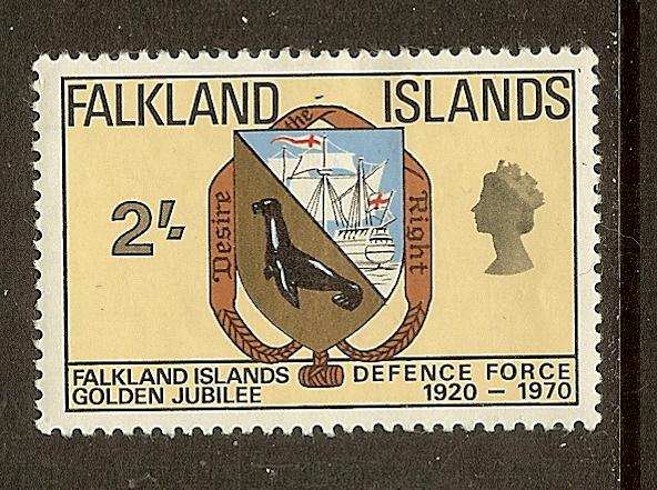 Falkland Islands, Scott #191, 2sh Defense Force Badge, MH