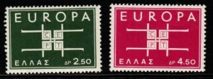 GREECE SG927/8 1963 EUROPA MNH