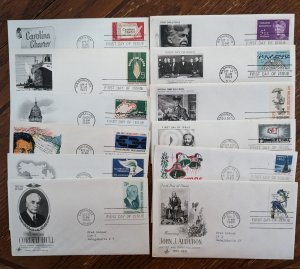 US 1230-1241, Full 1963 Set, FDCs