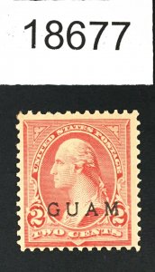 MOMEN: US STAMPS GUAM # 2a UNUSED NO GUM LOT #18677