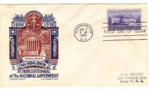 US 991 (Me-6) 3c Supreme Court on FDC Cachet Craft Staehle Cachet ECV $19.00