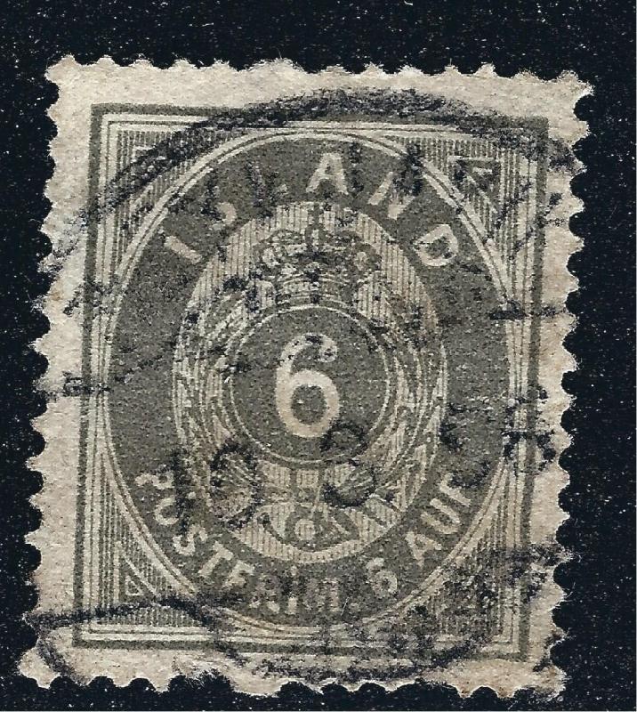 Iceland Scott #10 6Aur VF Used SCV $40...NO Reserve!