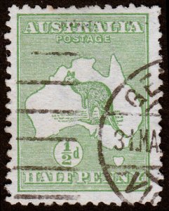 Australia Scott 1 (1913) Used F-VF, CV $7.50 M