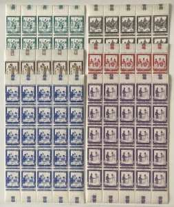 Vatican City 1965 #404-9 Part Sheet (25), Martyr's, **MNH**, CV $37.50