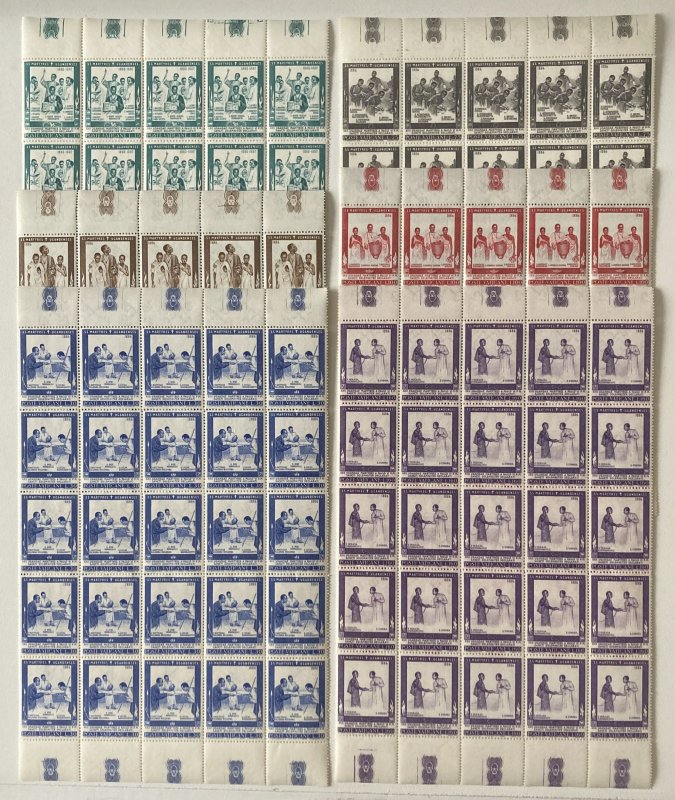 Vatican City 1965 #404-9 Part Sheet (25), Martyr's, **MNH**, CV $37.50