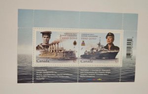 Canada 2010 Canadian Navy Centennial #2384 SS of 2