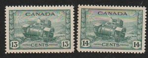 Canada 1942-43   Tanks   Sc# 258-259   MNH   FVF