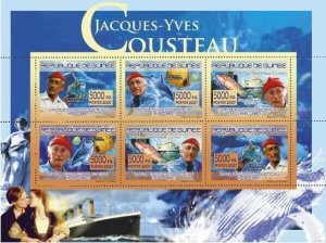 Guinea 2007 MNH -TRANSPORTS-Jacques-Yvies Cousteau. Mi 5181-5186