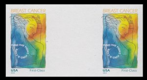 US B5a Breast Cancer imperf NDC vert gutter pair MNH 2014