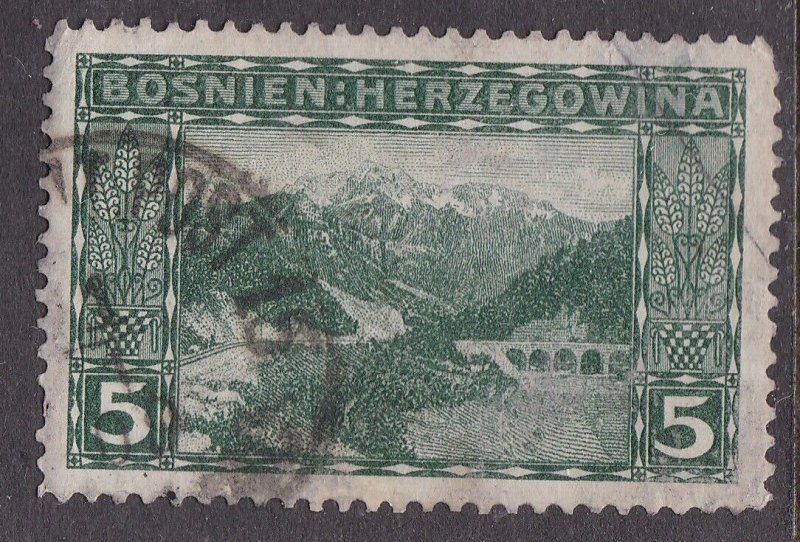 Bosnia and Herzegovina 1906 Naretva Pass 5h Fine Used SG 189a VGC