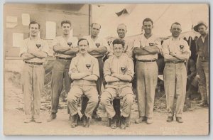 Canada 1916 WWI Vernon Camp BC Military YMCA Real Photo Postcard