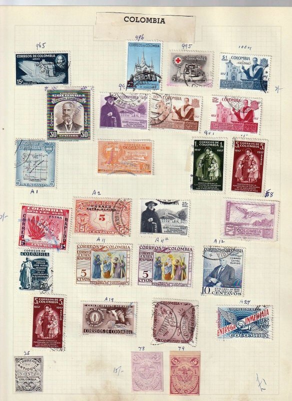 COLOMBIA Old/Mid M&U Collection on Pages (Aprx 250+Items) Goy 3194