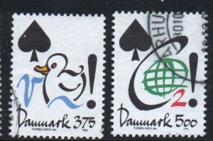 Denmark Sc 998-999 1994 Conservation stamp set  used