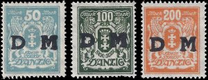 Danzig 1923 Sc O36-38 mh vf