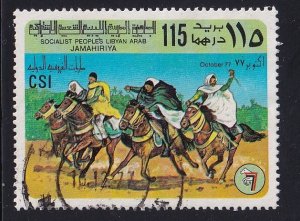 Libya  #703  used  1977 turf championships.  horses 115d