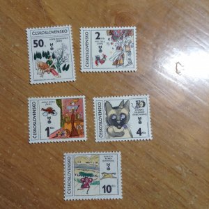 Czechoslovakia  # 2375-79  MH