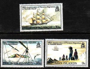 Pitcairn Is.-Sc#203-5- id8- unused NH set-Migration to Norfolk Is.-1981-