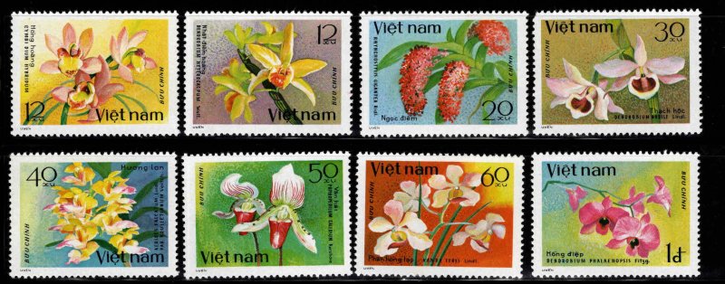 Unified Viet Nam Scott 1017-1024 NGAI Flower set perforated