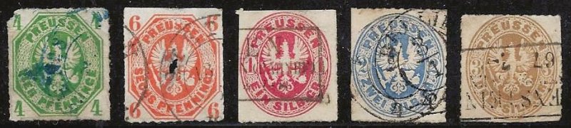 Prussia Sc# 15 thru 20 .... Faults......Cat Val $30