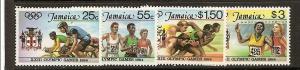 Jamaica  577-80a MNH 1984 Summer Olympics w Sheet