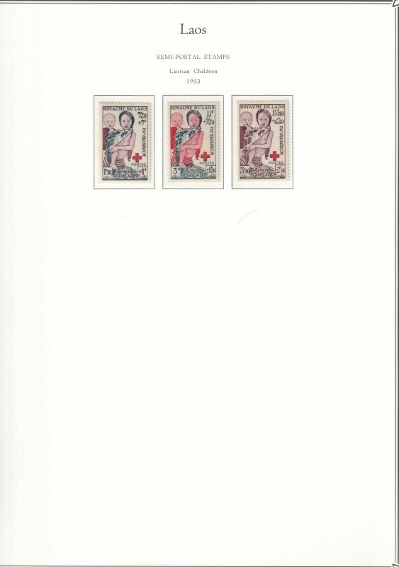 Laos - 1951- 1975 - Complete Stamp Collection - Sc 1-271 with Mini Sheets - MNH