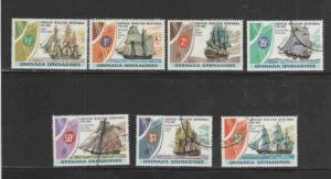 GRENADA GRENADINES #174-180 1975 AMERICAN BICENTENNIAL MINT VF NH O.G CTO