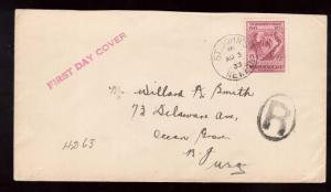 Newfoundland #222 XF Used On First Day Cover St Johns NFLD August 3 1933 CDS