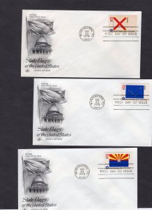 1633-82 State Flags, FDC set/50, ArtCraft