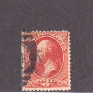 US 19th c #214 used 3c Banknote (110W)