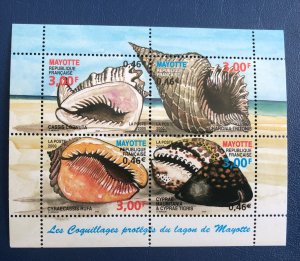 MAYOTTE FRANCE scott 140 sheet of 4 stamps MNH 2000