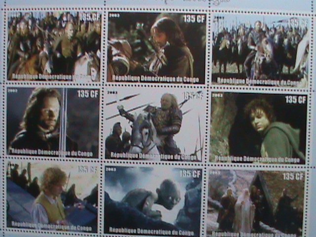 CONGO STAMP:2003- LORD OF THE RINGS MNH SHEET