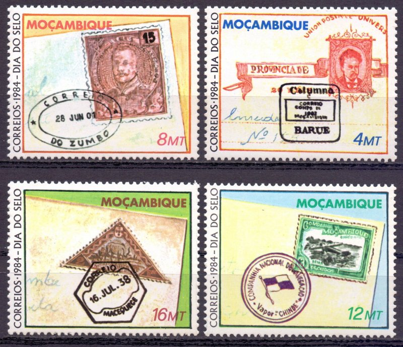 Mozambique. 1984. 1006-9. Stamps on stamps. MNH.