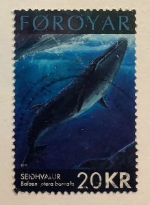 Faroe Island 2001 Scott 406 used - 20kr,  Sei Whale