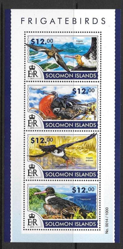 SOLOMON ISLANDS 2015 FRIGATEBIRDS (1) MNH