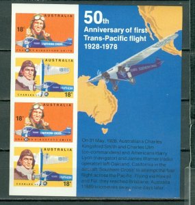 AUSTRALIA 1978  AVIATION #675a SOUV. SHEET MNH...$1.60