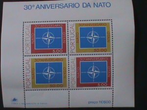 P0RTUGAL 30TH ANNIVERSARY OF NATO MNH S/S-VF WE SHIP TO WORLDWIDE & COMBINED
