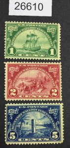 US STAMPS #614-616 MINT OG H  LOT #26610