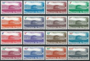 1964 Congo Palazzo della Nazione 16v. MNH Yvert n. 551/566