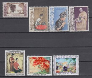 J44036 JL Stamps 2 different laos sets mnh #223-5,c84, c62-4 designs