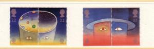 Great Britain Sc1374-7 1991 Europa-Space stamp set mint NH	