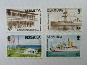 1991 Bermuda SC #601-04 CABLE & WIRELESS CENTENARY  MH stamps