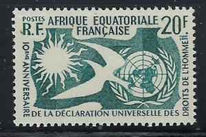French Equatorial Africa 202 MNH 1958 Human Rights