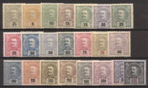 PORTUGAL #110-31 MInt Most NH - 1895-1905 King Carlos Set