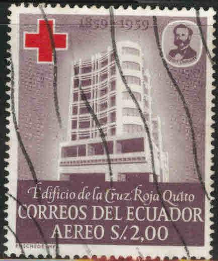 Ecuador Scott C375 used Red Cross stamp