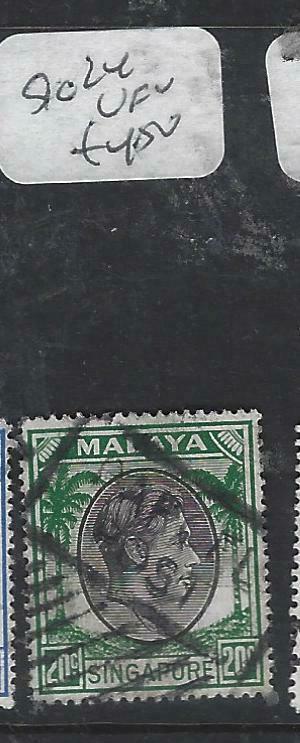 SINGAPORE  (P1404BB)  KGVI  20C  SG 24   VFU